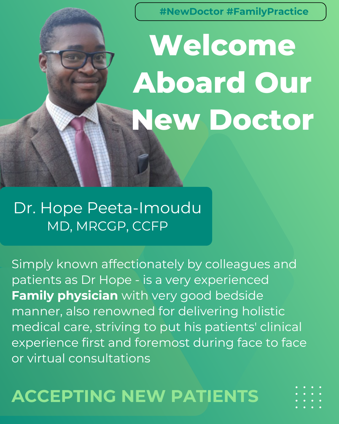 accepting new patients in guelph, ontario